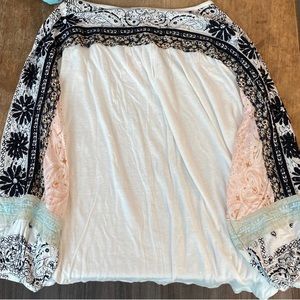Embroidered long sleeve top